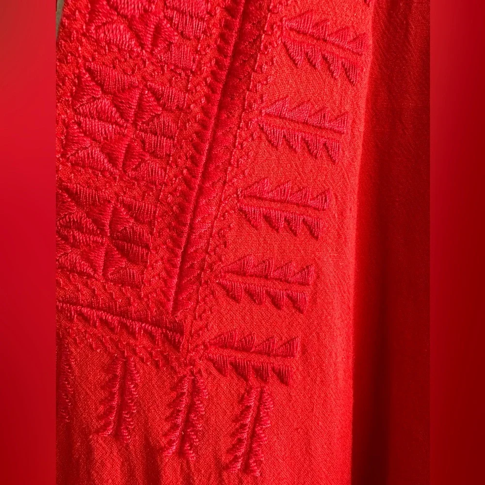 Madewell Red Dress with Belt - Picture 5 of 9